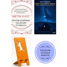 Destek Yayınları Metin Kurt - Devrim Atağında Yalnız Bir Futbolcu - Kenan Başaran + Kuzey Işıklarının Şarkısı + Telefon Tutucu