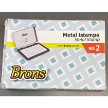 Brons Metal Istampa No:2 BR-142 Mürekkepli Damga Pedi Stamp Pad