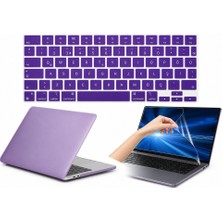 Arabulalaca Macbook Pro 14 Inç A3434 / A3426 / A 3427  /  A2992 / A2779 / A2442 M5 / M4 / M3 Işlemci Mat Doku Kılıf Hardcase Tuş+Ekran Koruyucu 3 Lü Seta
