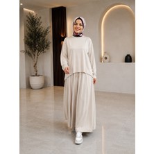 Esra Butik Ince Modal Kumaş Tunikli Etekli Takım – Standart Beden (38-46 Uyumlu)