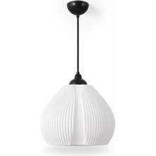 Tigea Accessories Bohem Sarkıt Avize 3D Tasarım Salon ve Oturma Odası Aydınlatması 25 x 20 cm Beyaz