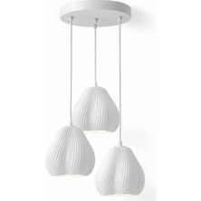 Tigea Accessories Lumi̇nera Salon Oturma Odasi Üçlü Sarkıt Avize – Salon Aydınlatması 70 cm