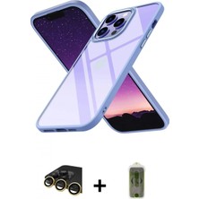 Marsilyan™- iPhone 14 Pro Max Kılıf Nova Işık Serisi - Siyah Joko Magic 5d Hayalet Cam + Raze Metal Kamera Lens - Gd