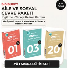 Bigibuddy Wordsbuddy Çocuklar Için Türkçe Ingilizce Aile ve Sosyal Çevre Paketi 90 Kart 3'lü Set (Cihaz Hariç)
