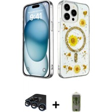 Marsilyan™- iPhone 15 Pro Kılıf Kozmos Doku - Siyah Joko Magic 5d Hayalet Cam + Raze Metal Kamera Lens - Lt
