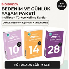 Bigibuddy Wordsbuddy Türkçe Ingilizce Kelime Kartları Bedenim ve Günlük Yaşam 90 Kart 3’lü Set (Bigione Cihaz Hariç)