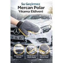 Conocer Mercan Polar Mikrofiber Oto Araba Yıkama Eldiveni – Tüy Bırakmaz, Çizmez, Ultra Temizler