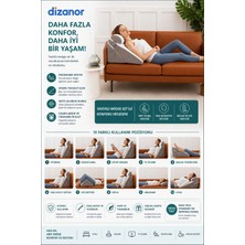 Dizanor Liferest 10 Kullanımlı Konfor Yastığı, Ayarlanabilir Wedge Destek Minderi