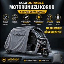 MaxDurable Arora Polo 3kkb Po 262 Motosiklet Brandası Su Geçirmez 4 Mevsim Boya Dostu Motor Brandası + Taşıma Çantalı