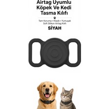 Conocer Airtag Uyumlu Köpek ve Kedi Tasma Kılıfı Tam Koruma Yumuşak Soft Silikon Airtag Kılıfı