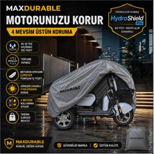MaxDurable Volta Vm4 1k Motosiklet Brandası Su Geçirmez 4 Mevsim Boya Dostu Motor Brandası + Taşıma Çantalı