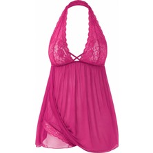 D Lingerie Violette Belle Divine Line Dantelli Babydoll Gecelik DM1272
