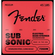Fender Subsonic 7350M Stainless Steel Long Scale 45-105 Bas Gitar Teli