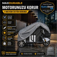 MaxDurable Arora Mini Felix 3k Motosiklet Brandası Su Geçirmez 4 Mevsim Boya Dostu Motor Brandası + Taşıma Çantalı