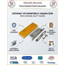 Kale İç Oda Kapı Kilidi - Gömme Oval 40mm - Nikel - Orjinal Ürün