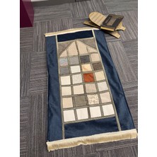 MYBEDESTEN Modern Patchwork Mozaik Desenli Saçaklı Seccade