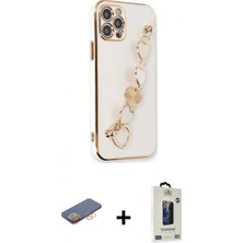 Marsilyan™- iPhone 12 Pro Max Kılıf Nova Işık Prime - Siyah Bilvis Hayalet Cam Ekran Koruyucu + Renkli Kamera Lens Koruma Cam - Tu