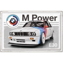 Nostalgic Art Nostalgic-Art Bmw Motorsport - M Power E30 Retro Metal Levha, 40 x 60 cm