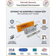 Kale Wc Banyo Kapı Kilidi - Gömme Oval 40mm - Nikel - Orjinal Ürün