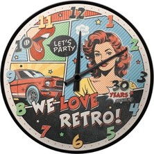 Nostalgic Art Nostalgic-Art Retroversary 30 Retro Duvar Saati, Ø 31 cm
