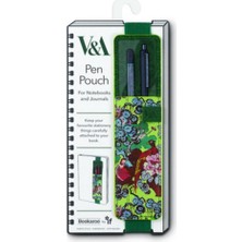 If Bookaroo Pen Pouch Yeşil Çiçekli Lastikli Kalemlik