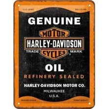 Nostalgic Art Nostalgic-Art Harley-Davidson - Genuine Oil Retro Metal Levha, 15 x 20 cm
