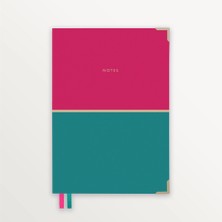 Episode Colourblock Duo Teal Raspberyy B5 Kalın Defter