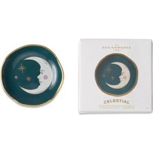 Designworks İnk Designworks Ink Celestial Seramik Tabak- Teal Moon