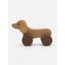 Madwood Toys Doğal Ahşap Sosis Köpek Oyuncağı