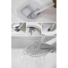 Filizora Digital Market Duvara Yapıştırılabilir Silikon Wc Fırçası,ince Aralara Girebilir Silikon Klozet Fırçası (Beyaz)