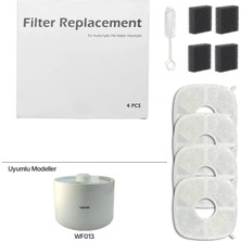 Haustier WF013 Otomatik Seramik Kedi Su Sebili Için Filtre Seti (4 Adet)