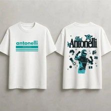  Formula 1 Andrea Kimi Antonelli Baskılı Unisex %100 Pamuklu Oversize T-Shirt