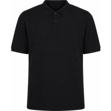 Trender Düz Pike Siyah Erkek Polo Yaka T-Shirt 2127B