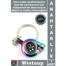 Wintoup #anahtarlık Metal Sesli Dönen Pervane Modifiye Aksesuar Araba Tutkunları Hediye Oto Turbo Anahtarlık