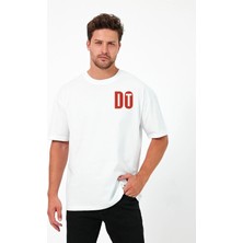 Urban Trend Store Urbantrendstore Do It Unisex Sade Basic Yazlık Beyaz Tshirt Oversize Fit Rahat Geniş Salaş T-Shirt Günlük Tişört