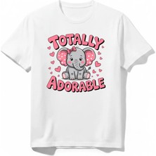 Urban Trend Store Urbantrendstore Fil Temalı Sevimli Tatlı Unisex Kız Çocuk Bisiklet Yuvarlak Yaka Basic Kısa Kollu %100 Pamuk Tişört