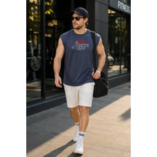 Urban Trend Store Urbantrendstore Baskılı Unisex Pamuklu Antrenman Sporcu Atleti Oversize Tişört Fitness Gym