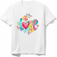 Urban Trend Store Urbantrendstore Love Unisex Kız Çocuk Erkek Çocuk Bisiklet Yuvarlak Yaka Basic Kısa Kollu %100 Pamuk Tişört