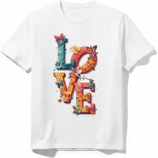 Urban Trend Store Urbantrendstore Love Unisex Kız Çocuk Bisiklet Yuvarlak Yaka Basic Kısa Kollu %100 Pamuk Tişört