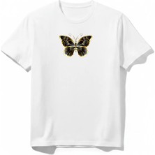 Urban Trend Store Urbantrendstore Kelebek Temalı Unisex Kız Çocuk Erkek Çocuk Bisiklet Yuvarlak Yaka Basic Kısa Kollu %100 Pamuk Tişört