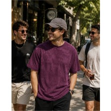 Urban Trend Store Urbantrendstore Baskılı Asit Yıkamalı Pamuklu Oversize Salaş Rahat Kalıp Tişört