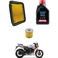 Motohane Tvs Apache Rtr 200 Motul Bakım Seti Hava Filtresi ve Yağ Filtresi Set
