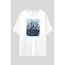  Game Of Thrones T-Shirt | Unisex %100 Pamuk Siyah & Beyaz Baskılı Özel Tasarım Tee