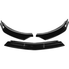Mercedes Cla W117 Için Uyumlu Ön Lip 3 Parça 2013 - 2019 Uyumlu Parlak Siyah