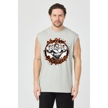 Urban Trend Store Urbantrendstore Baskılı Unisex Pamuklu Antrenman Sporcu Atleti Oversize Tişört Fitness Gym