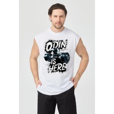 Urban Trend Store Urbantrendstore Baskılı Unisex Pamuklu Antrenman Sporcu Atleti Oversize Tişört Fitness Gym