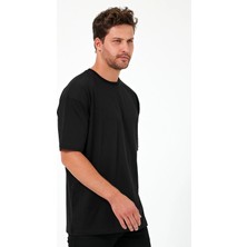 Urban Trend Store Urbantrendstore Unisex Sade Basic Yazlık Beyaz Siyah Tshirt Oversize Fit Rahat Geniş Salaş T-Shirt Günlük Tişört Sağlam Yırtılmaz Ter Emici Cotton