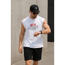 Urban Trend Store Urbantrendstore Baskılı Unisex Pamuklu Antrenman Sporcu Atleti Oversize Tişört Fitness Gym