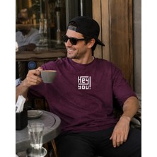 Urban Trend Store Urbantrendstore Baskılı Asit Yıkamalı Pamuklu Oversize Salaş Rahat Kalıp Tişört