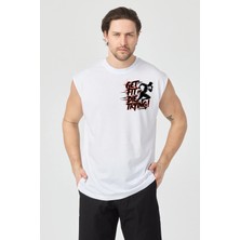 Urban Trend Store Urbantrendstore Baskılı Unisex Pamuklu Antrenman Sporcu Atleti Oversize Tişört Fitness Gym